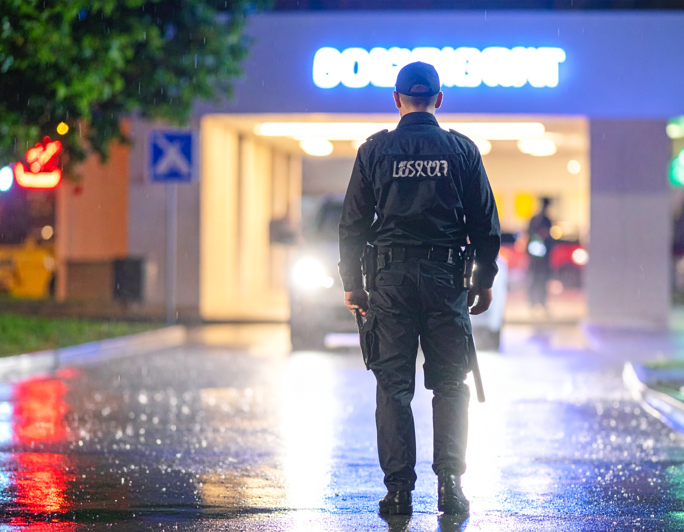 Őr ellenőrzi a beléptetést